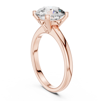 Classic Round-Cut Blue Diamond Solitaire Ring