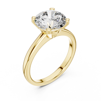 Classic Round-Cut Blue Diamond Solitaire Ring