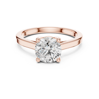 Classic Round-Cut Solitaire Ring with a Sleek Polished Band