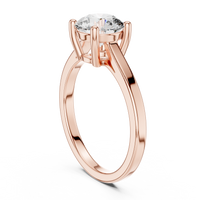 Classic Round-Cut Solitaire Ring with a Sleek Polished Band