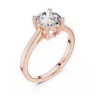 Classic Round-Cut Solitaire Ring with a Sleek Polished Band