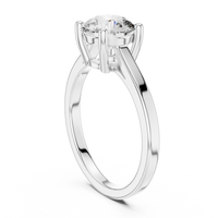 Classic Round-Cut Solitaire Ring with a Sleek Polished Band