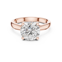 Round-Cut Solitaire with a Sleek Polished BandRing