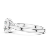 Round-Cut Solitaire with a Sleek Polished BandRing