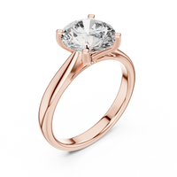 Round-Cut Solitaire with a Sleek Polished BandRing