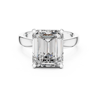 Emerald-Cut Blue Diamond Solitaire Ring