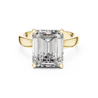 Emerald-Cut Blue Diamond Solitaire Ring