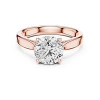 Classic Cushion-Cut Blue Diamond Solitaire Ring