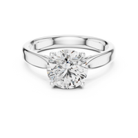 Classic Cushion-Cut Blue Diamond Solitaire Ring