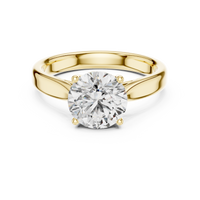Classic Cushion-Cut Blue Diamond Solitaire Ring