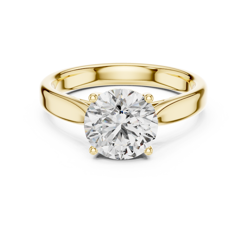 Classic Cushion-Cut Blue Diamond Solitaire Ring