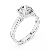 Classic Cushion-Cut Blue Diamond Solitaire Ring