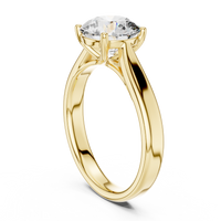 Classic Cushion-Cut Blue Diamond Solitaire Ring