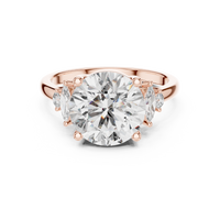 Cushion-Cut Blue Diamond Halo Solitaire Ring