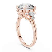 Cushion-Cut Blue Diamond Halo Solitaire Ring
