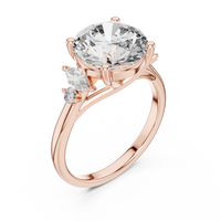 Cushion-Cut Blue Diamond Halo Solitaire Ring
