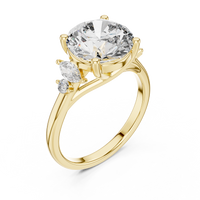 Cushion-Cut Blue Diamond Halo Solitaire Ring