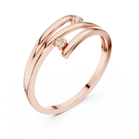 Minimalist Double-Band Diamond Ring