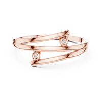 Minimalist Double-Band Diamond Ring