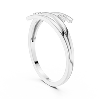 Minimalist Double-Band Diamond Ring