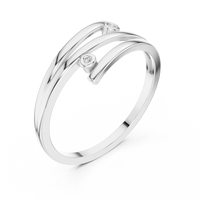 Minimalist Double-Band Diamond Ring