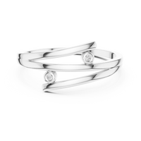 Minimalist Double-Band Diamond Ring