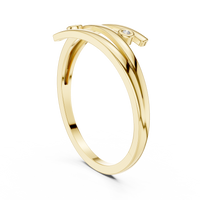 Minimalist Double-Band Diamond Ring