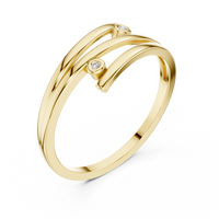 Minimalist Double-Band Diamond Ring