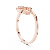 Elegant Clover Motif Diamond Ring