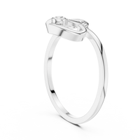 Elegant Clover Motif Diamond Ring