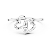 Elegant Clover Motif Diamond Ring