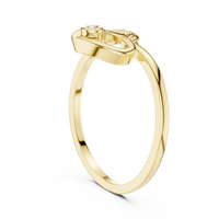 Elegant Clover Motif Diamond Ring