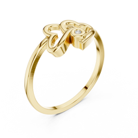 Elegant Clover Motif Diamond Ring