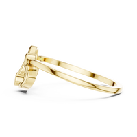 Elegant Clover Motif Diamond Ring