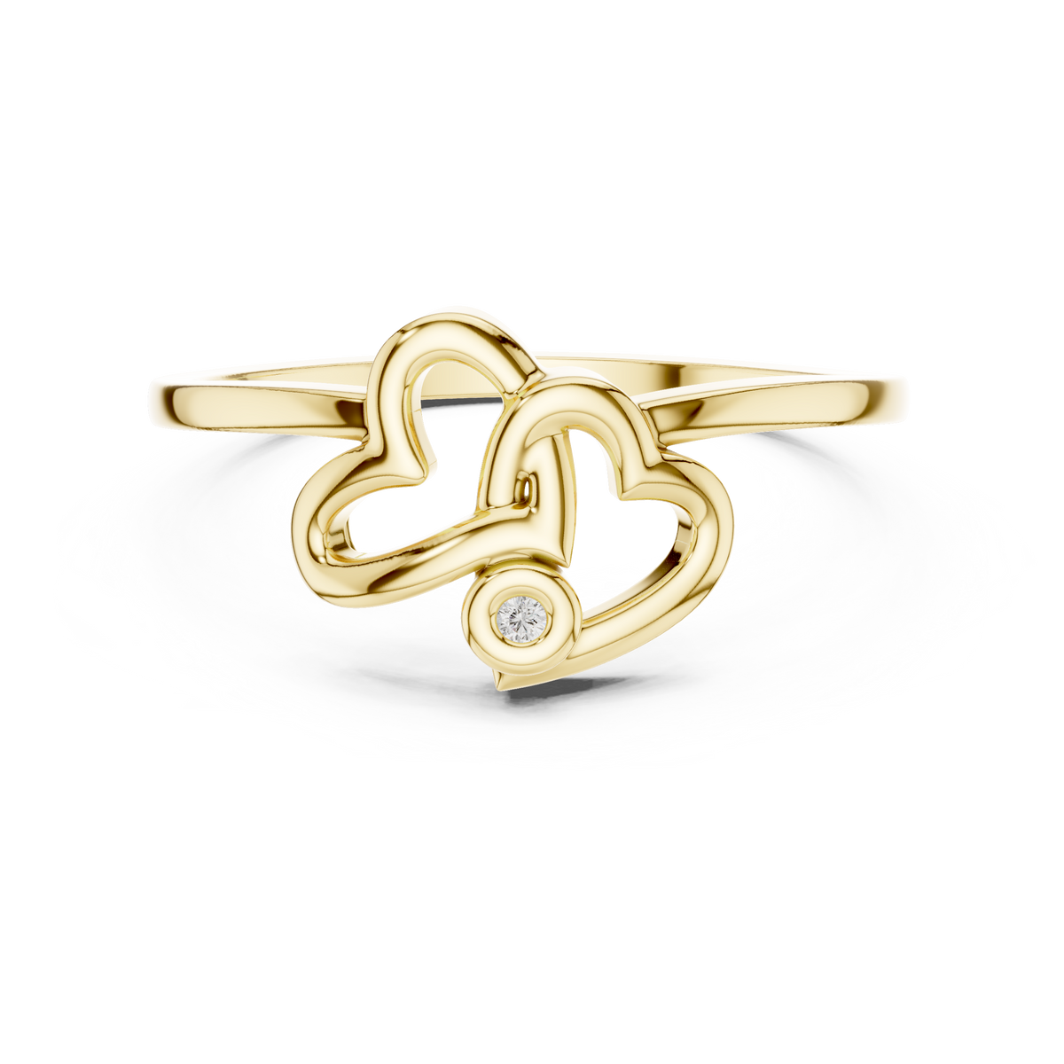 Elegant Clover Motif Diamond Ring