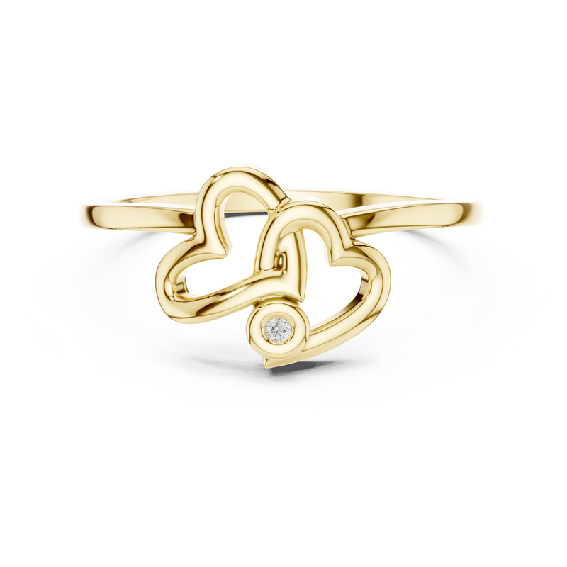 Elegant Clover Motif Diamond Ring