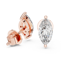 Marquise Brilliant Solitaire Diamond Stud Earrings