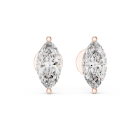 Marquise Brilliant Solitaire Diamond Stud Earrings
