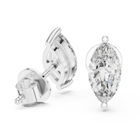 Marquise Brilliant Solitaire Diamond Stud Earrings