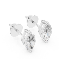Marquise Brilliant Solitaire Diamond Stud Earrings