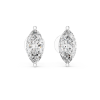 Marquise Brilliant Solitaire Diamond Stud Earrings