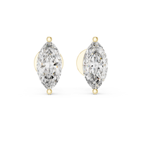 Marquise Brilliant Solitaire Diamond Stud Earrings