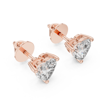 Luxury Heart Cut Solitaire Stud Earrings