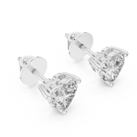 Luxury Heart Cut Solitaire Stud Earrings