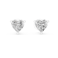 Luxury Heart Cut Solitaire Stud Earrings