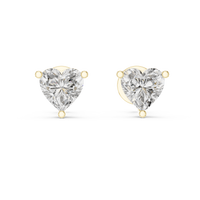 Luxury Heart Cut Solitaire Stud Earrings
