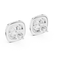Pear Halo Diamond Stud Earrings