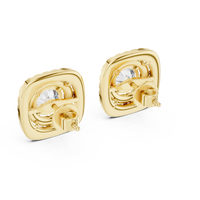 Pear Halo Diamond Stud Earrings