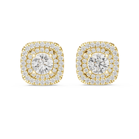Pear Halo Diamond Stud Earrings