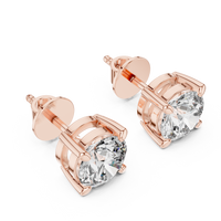 Classic Round Brilliant Solitaire Stud Earrings